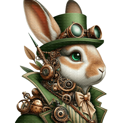 Steampunk - Bunny - 免费PNG