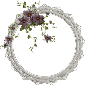 Kaz_Creations Deco Flowers Circle Frame - 免费PNG
