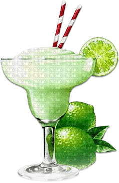 soave deco summer cocktail fruit citrus lime green - PNG gratuit