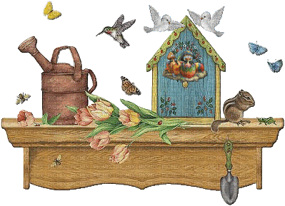 Country Garden Home Shelf - Gratis animerad GIF
