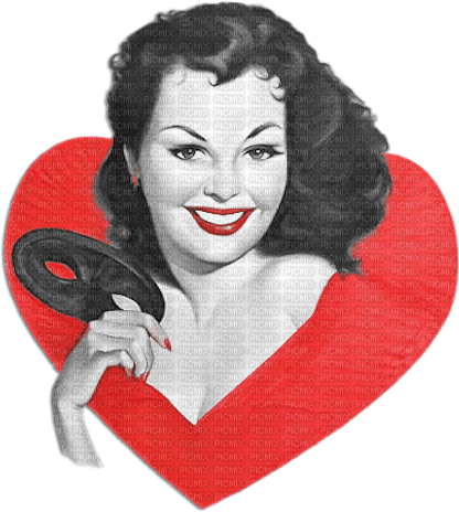 soave woman vintage heart mask Valentine's day - png gratis