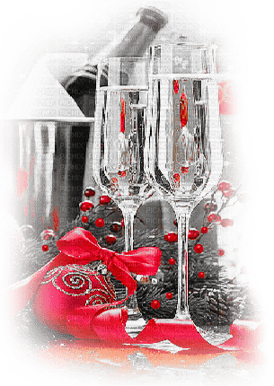 soave deco new year glass bottle Champagne - zdarma png
