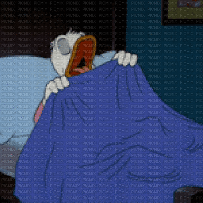 Donald Duck going to Bed - GIF animé gratuit