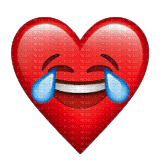 Red Heart Laughing Emoji - Free PNG