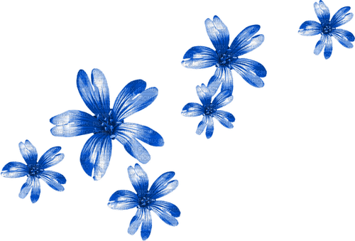 Flowers.Blue - PNG gratuit