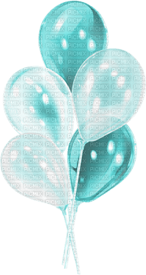 soave deco balloon birthday teal - PNG gratuit