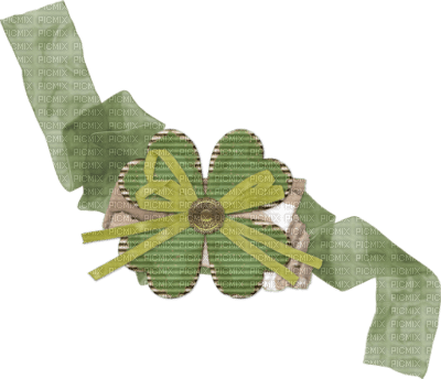 Kaz_Creations Deco St.Patricks Day Ribbons Flower - δωρεάν png