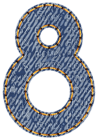 Kaz_Creations Numbers Jeans 8 - 免费PNG
