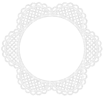frame-round-lace-white - png grátis