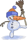 Bonhomme de neige qui danse - GIF animado grátis
