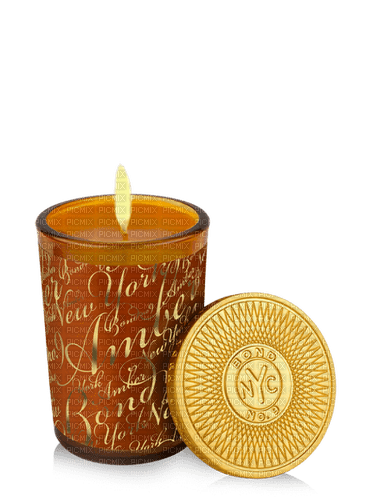 Candle Brown Gold - Bogusia - gratis png