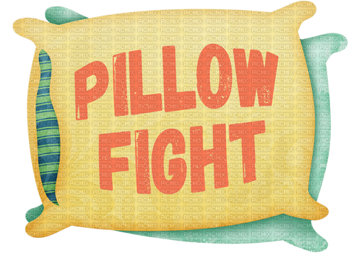 Pillow Fight Journal Card wordart - png ฟรี