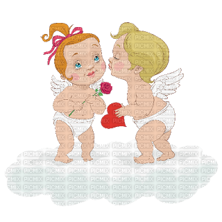 Kaz_Creations Valentines Love Cute Baby Angels - 免费PNG