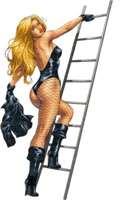 Kaz_Creations Woman Femme Ladder - ingyenes png