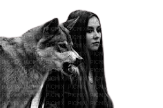 Loup et femme - 無料png