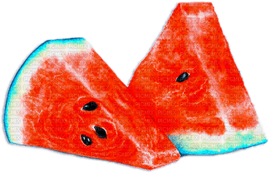 soave deco summer fruit watermelon blue orange - PNG gratuit