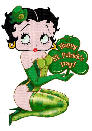 Betty boop St Patrick day - png gratis