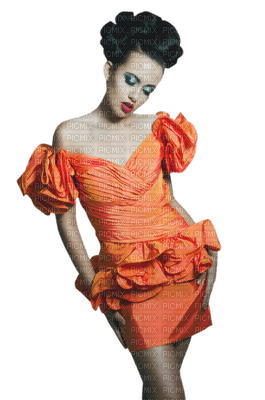 Kaz_Creations Woman Femme Orange - png ฟรี