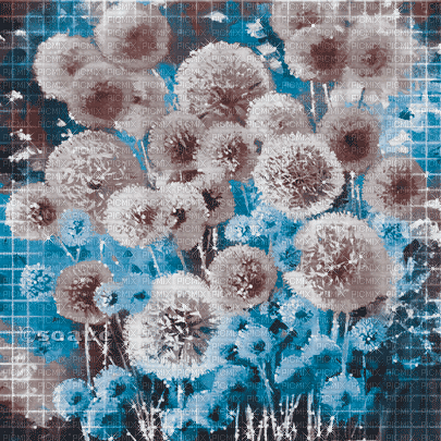 soave background animated painting field flowers - Бесплатный анимированный гифка