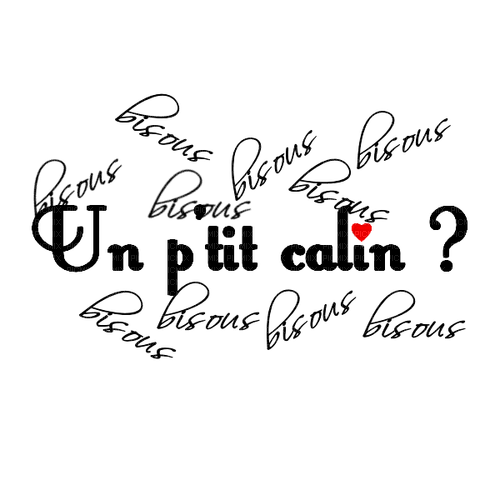 loly33 texte bisous câlin - PNG gratuit
