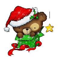 Christmas Bear - GIF animasi gratis