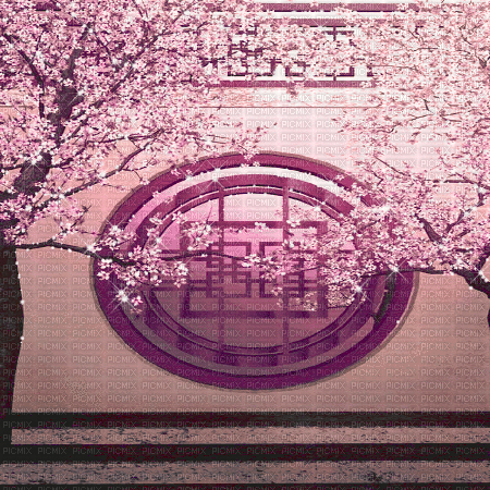 dolceluna animated asian background pink purple - GIF animé gratuit