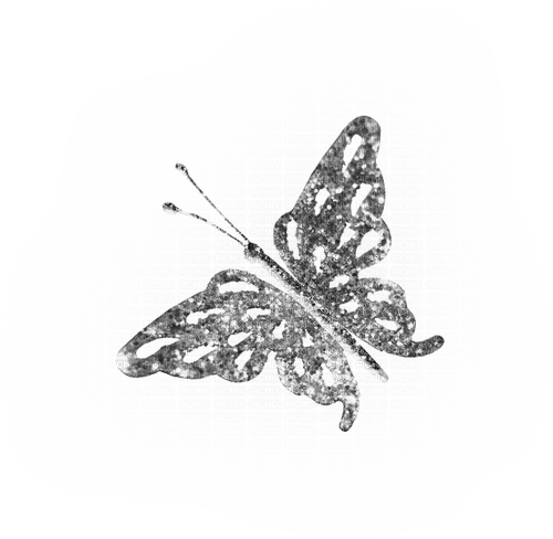 kikkapink deco scrap  butterfly silver winter - δωρεάν png