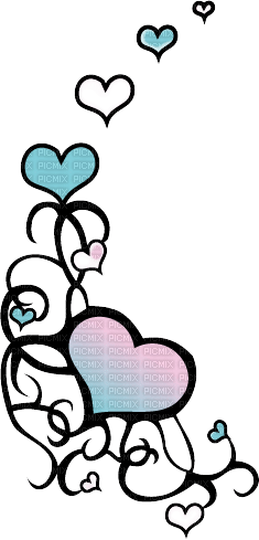 Emo Scene hearts - Free PNG