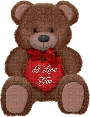 Kaz_Creations Valentine Deco Love Cute Teddy Bear - Free PNG