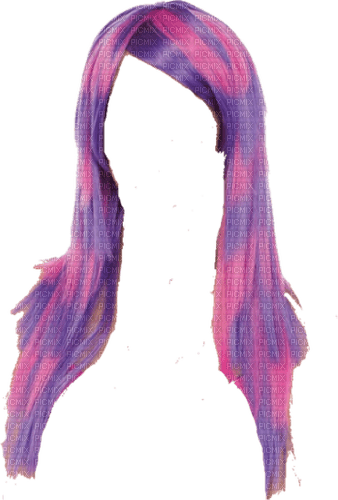 Wig, pink, purple - nemokama png
