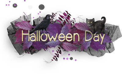 Kaz_Creations Deco Halloween Day Text - zdarma png