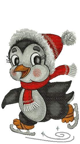 Winter, Pinguin - Besplatni animirani GIF