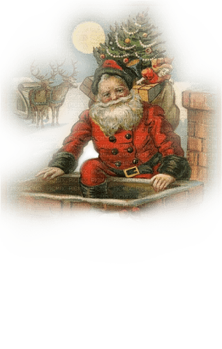 Weihnachtsmann, Schornstein, Santa Claus - gratis png