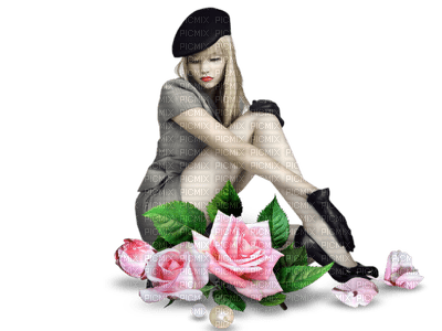 woman flowers bp - δωρεάν png