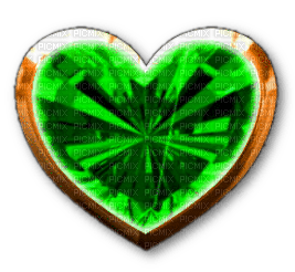 Heart.Green.Gold - Free PNG