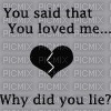you said that you loved me heart break sad emo - kostenlos png