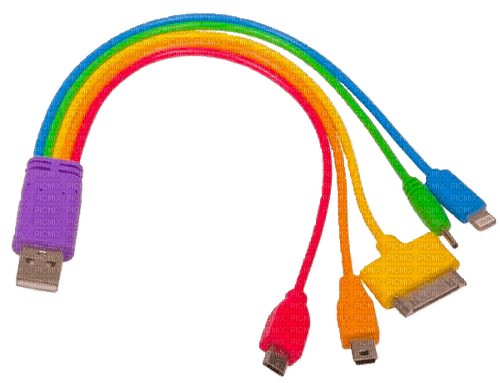 Rainbow USB - bezmaksas png