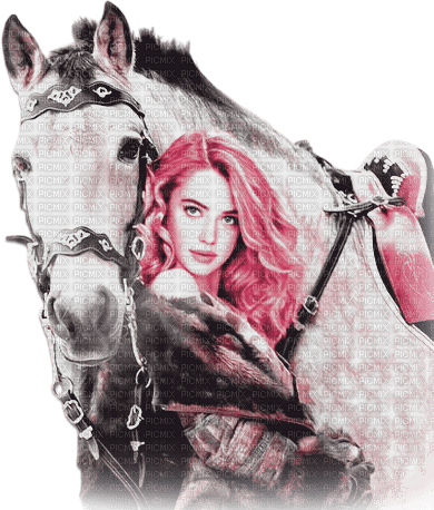 soave woman horse fashion  pink black - zadarmo png