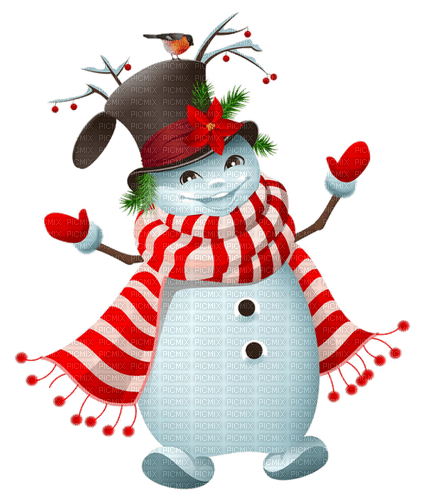 Winter. Snowman. Christmas. Leila - PNG gratuit