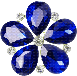 Diamond Flower Blue - By StormGalaxy05 - png ฟรี