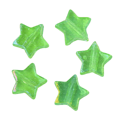 green stars - nemokama png