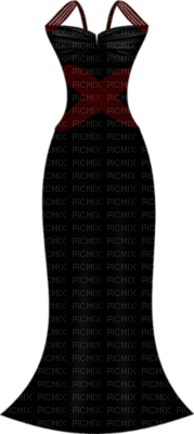 cecily-robe soiree longue noire - PNG gratuit