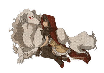 lil red and wolf - png gratuito
