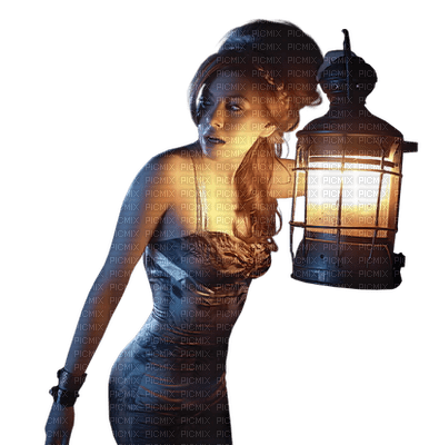 woman with lantern bp - png gratis
