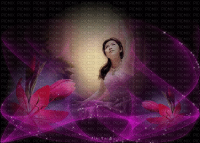 femme violette - Free animated GIF