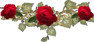 red roses glitter - GIF animé gratuit