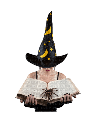 Lady, Ladies, Woman, Women, Female, Femme, Fille, Girl, Girls, Witch, Spell, Spells, Potion Book, Potions, Books, Spider, Spiders, Halloween, Fantasy - Jitter.Bug.Girl - bezmaksas png