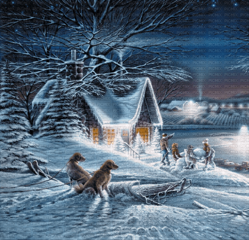 Rena Hintergrund Background Winter Abend Schnee - bezmaksas png