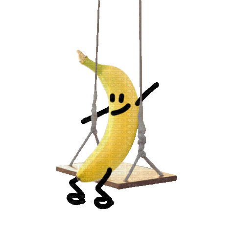 Banana Swinging - GIF animasi gratis