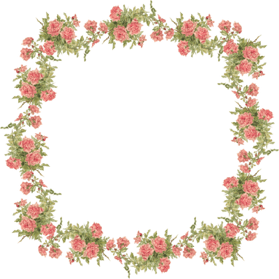 Pink Roses Frame - Free PNG